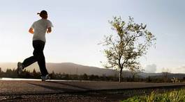 Plakat fitness dziewczynka zdrowie jogging