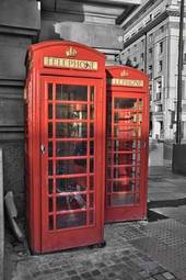 Obraz na płótnie londyńskie budki telefoniczne