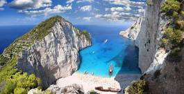 Naklejka raj grecja widok wyspa