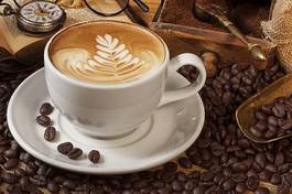 Naklejka kawiarnia kawa cappucino mleko barista
