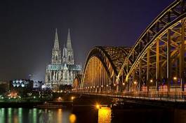 Naklejka most noc katedra ren