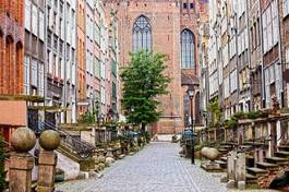 Naklejka ulica miejski europa architektura stary