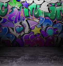Naklejka sztuka moda miejski graffiti nowoczesny