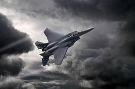 Obraz na płótnie wojskowy niebo odrzutowiec lotnictwo
