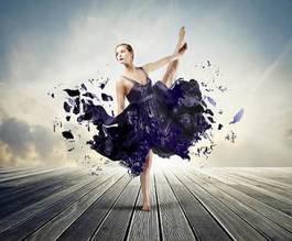 Naklejka kobieta taniec baletnica