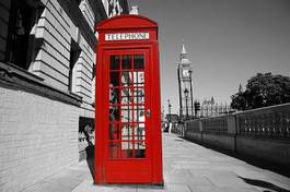 Obraz na płótnie anglia londyn budka telefoniczna bigben
