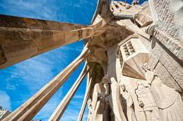 Naklejka nowoczesny kościół miasto barcelona wieża