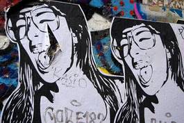Obraz na płótnie dziewczynka graffiti sztuka oko kobieta