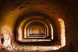 Fototapeta architektura tunel korytarz kolumna stary