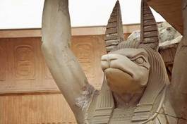 Naklejka stary król afryka egipt statua