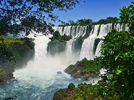 Obraz na płótnie wodospad panorama brazylia natura