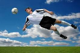 Obraz na płótnie piłka nożna fitness lekkoatletka niebo sportowy