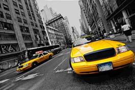 Naklejka Żółte taksówki w nowym jorku