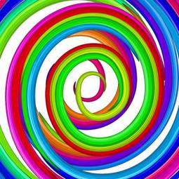 Fotoroleta tunel tęcza sztuka spirala