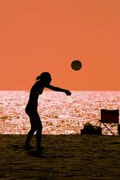Fotoroleta siatkówka kobieta plaża witalność ameryka północna