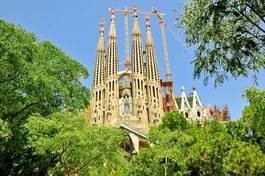 Naklejka lato sztuka barcelona architektura katedra