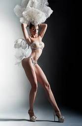 Naklejka dziewczynka tancerz piękny ciało kobieta