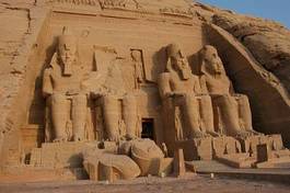 Naklejka afryka statua świątynia sanktuarium egipt