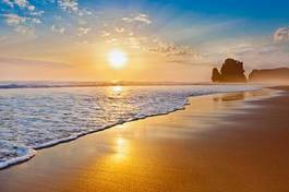 Obraz na płótnie krajobraz fala słońce morze plaża