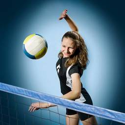 Plakat kobieta lekkoatletka dziewczynka sport siatkówka