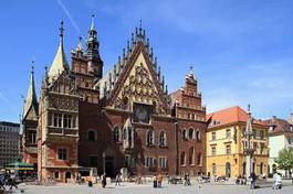 Naklejka ratusz europa architektura wrocław śląsk