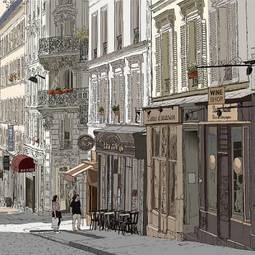 Obraz na płótnie montmartre architektura francja ulica sztuka