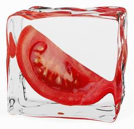 Fotoroleta pomidor 3d woda napój lód