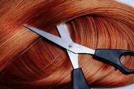 Obraz na płótnie piękny fala fryzjerstwo nożyczki