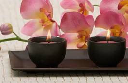 Naklejka zdrowie aromaterapia masaż storczyk zen