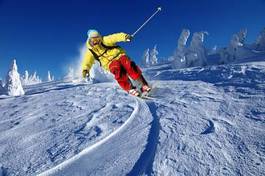 Fotoroleta góra twarz narciarz