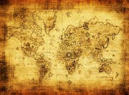 Obraz na płótnie starożytna mapa świata