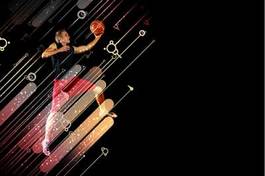 Fototapeta fitness nowoczesny koszykówka amerykański piłka