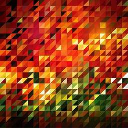 Naklejka kolorowa mozaika trójkątów
