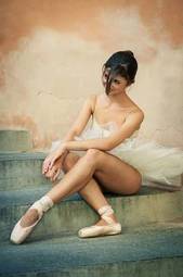 Plakat tancerz dziewczynka vintage baletnica piękny