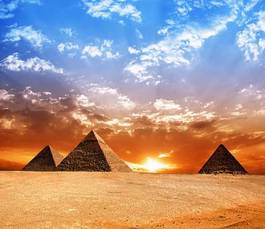 Plakat architektura egipt pejzaż niebo lato