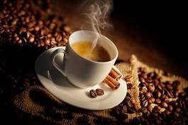 Obraz na płótnie kawa napój expresso filiżanka ziarno