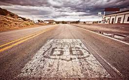 Plakat amerykański pustynia ulica droga wiejski