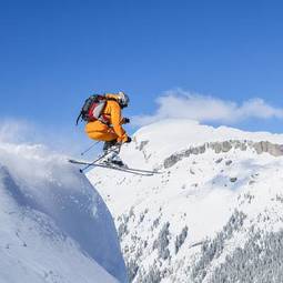 Naklejka ruch śnieg krajobraz alpy panorama