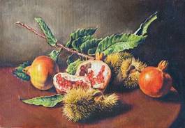 Obraz na płótnie sztuka olej owoc ludzie