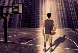 Plakat koszykówka miejski sport