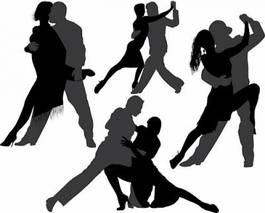 Plakat tango kobieta ciało tancerz retro