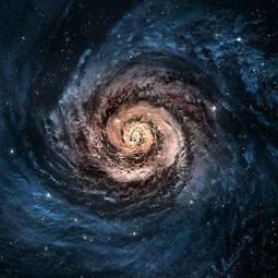 Naklejka wszechświat astronauta mgławica galaktyka noc