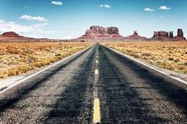 Naklejka ulica transport widok droga pustynia