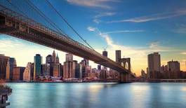 Obraz na płótnie drapacz architektura most brooklyn