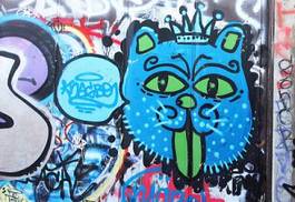 Fotoroleta lew miejski street art król