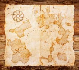Fototapeta stary wyspa mapa brzeg starodawny