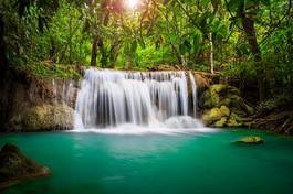 Fototapeta pejzaż dżungla tropikalny wodospad raj
