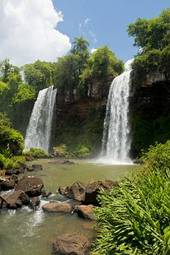 Plakat piękny brazylia dżungla ameryka południowa wodospad
