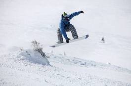 Fotoroleta snowboard ludzie góra