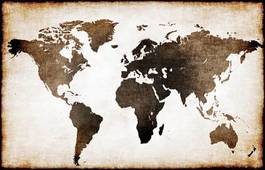 Naklejka świat mapa vintage wschód